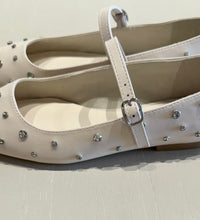 ivory rhinestone ballet flat