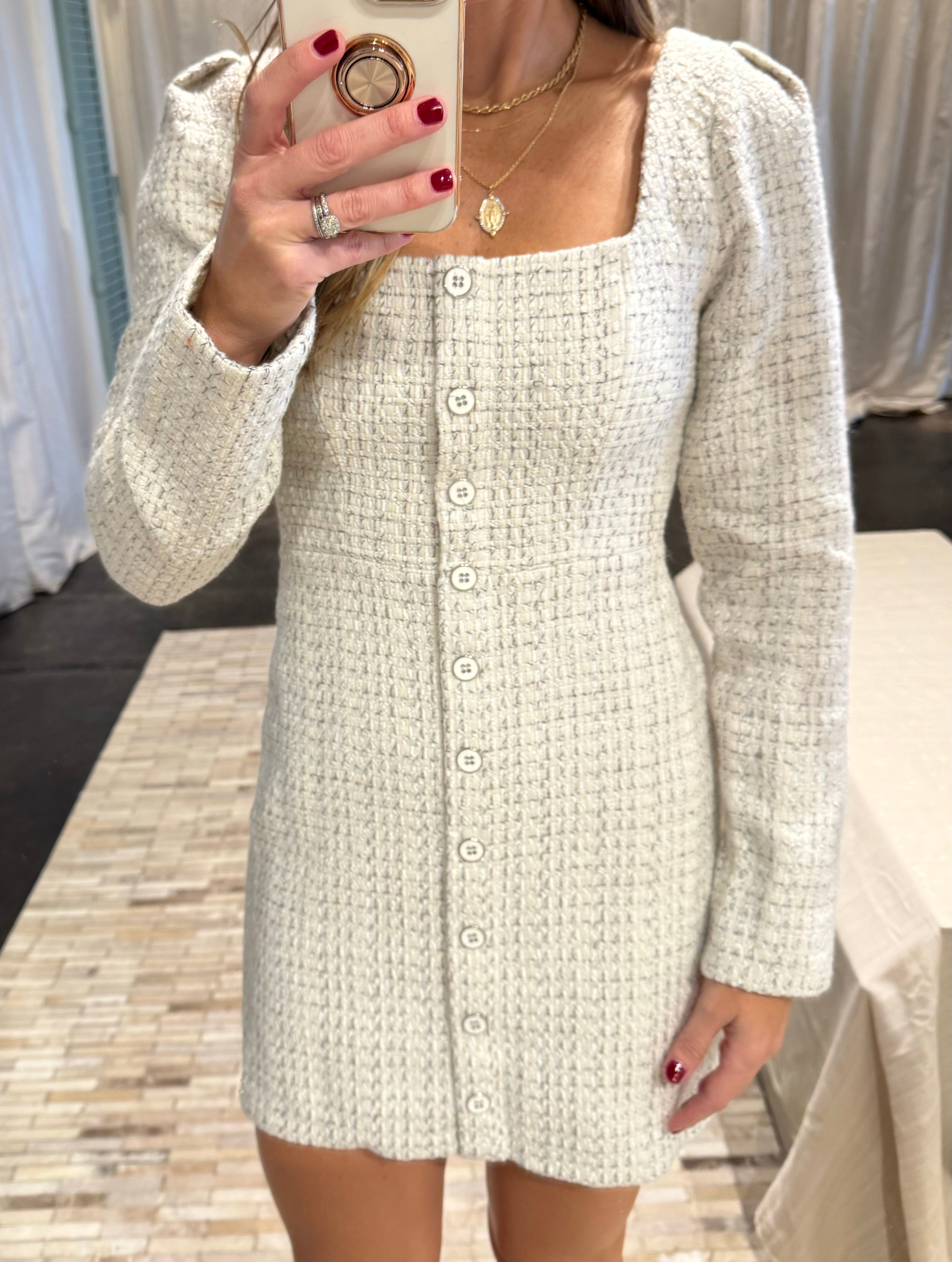 tea tweed dress