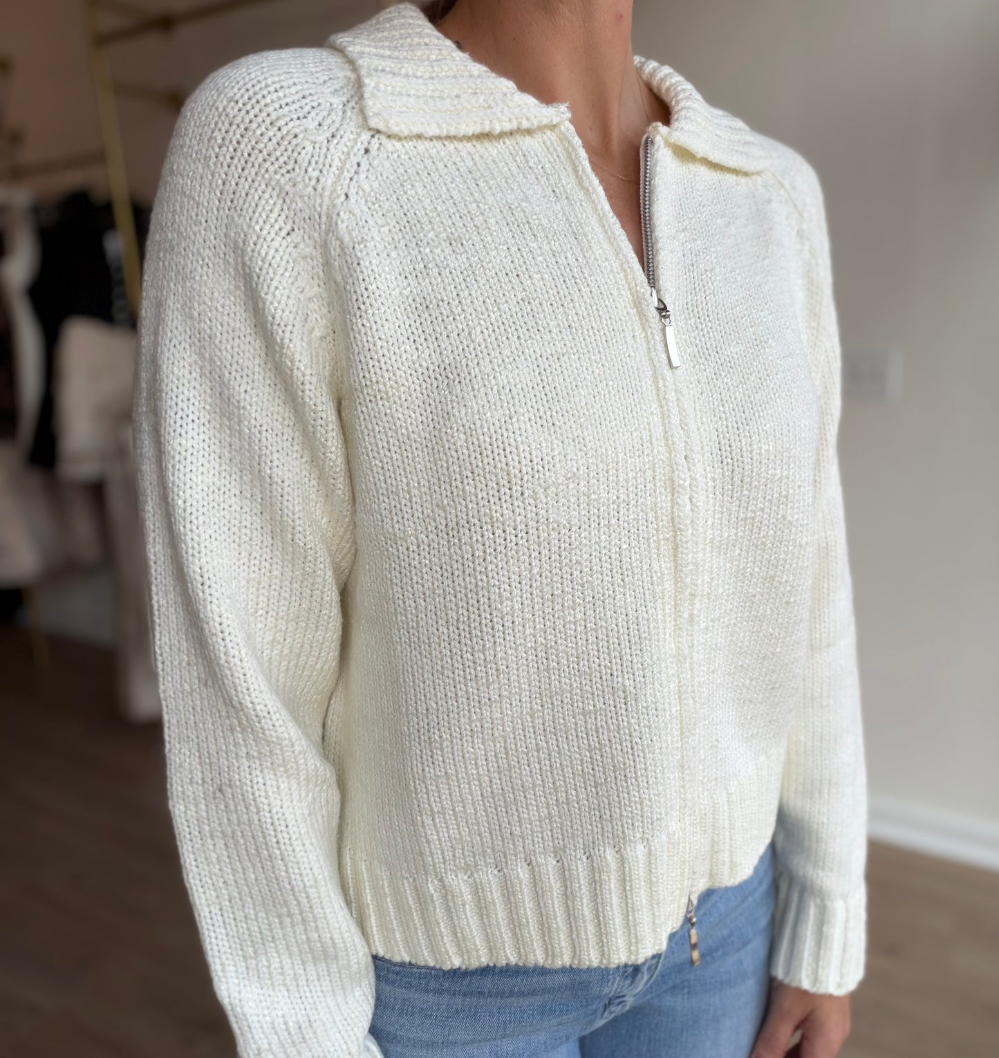 Zipper Knit Sweater