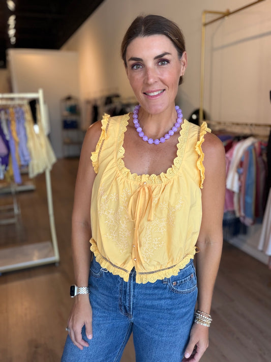 Angie Button Blouse