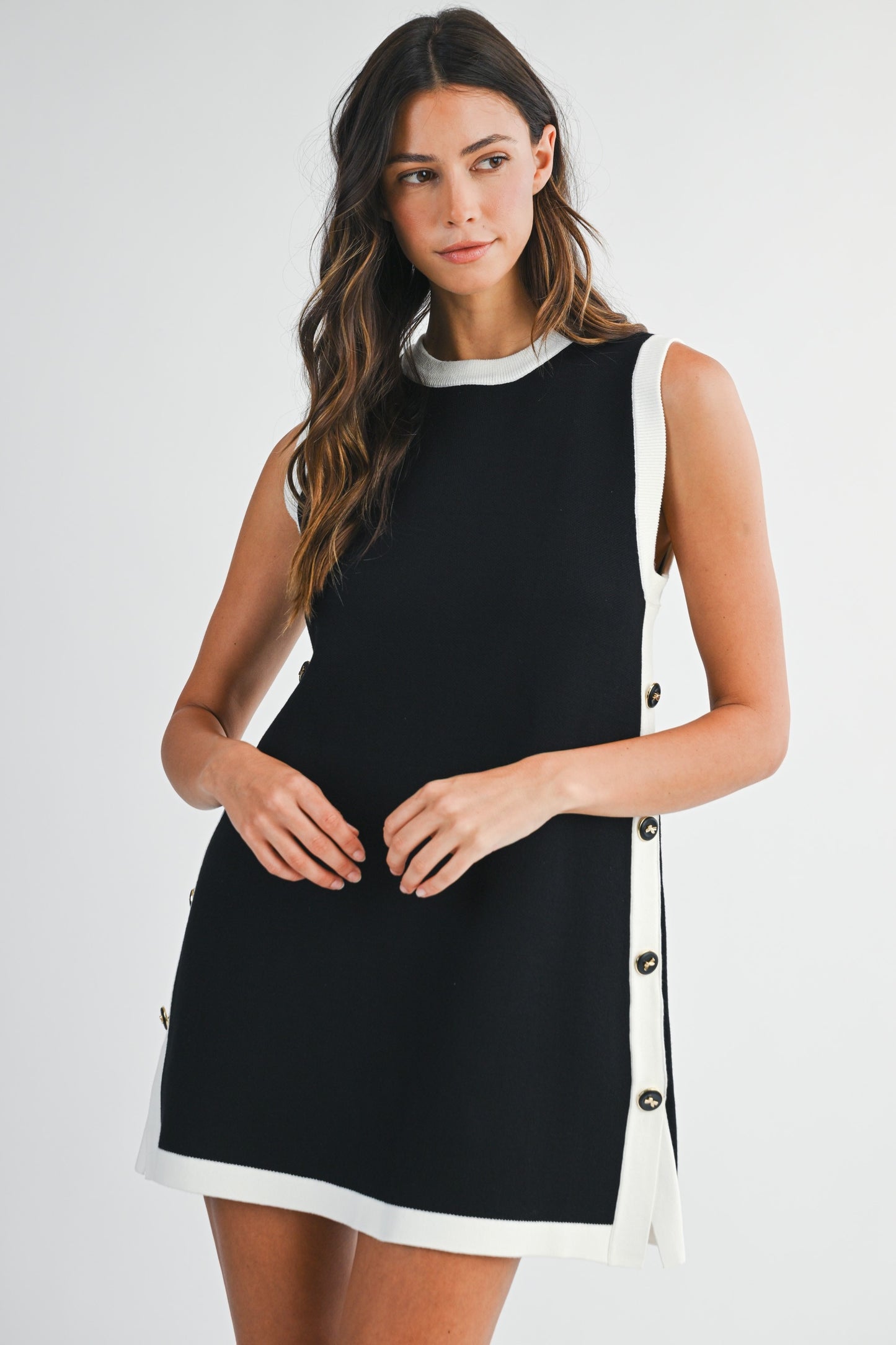 Side Trim Mini Dress