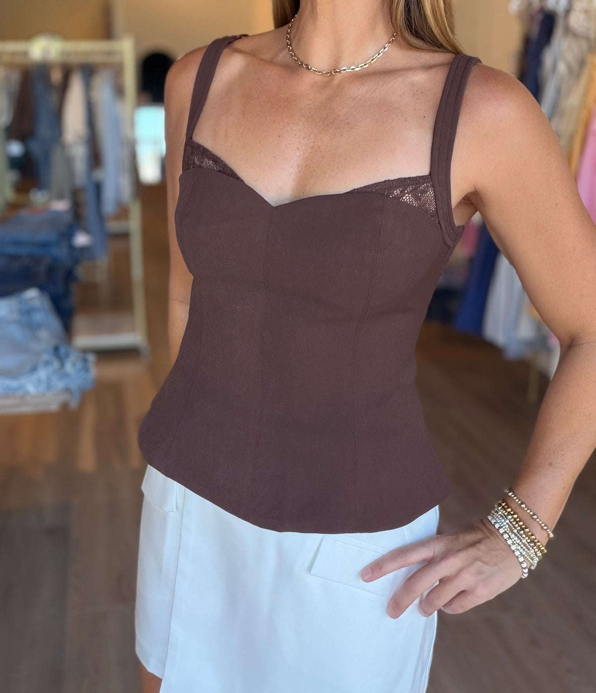 Corset Peplum Top
