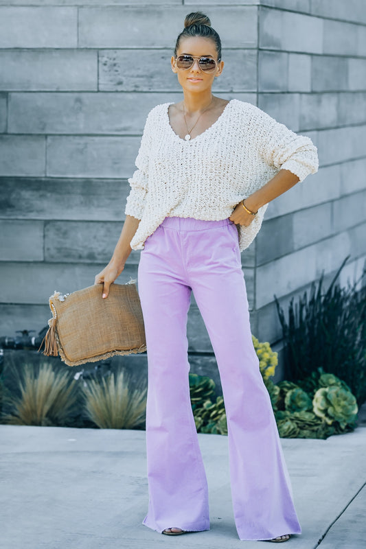 Lilac Pull On Flare