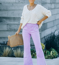 Lilac Pull On Flare