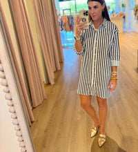 stripe shirt dress