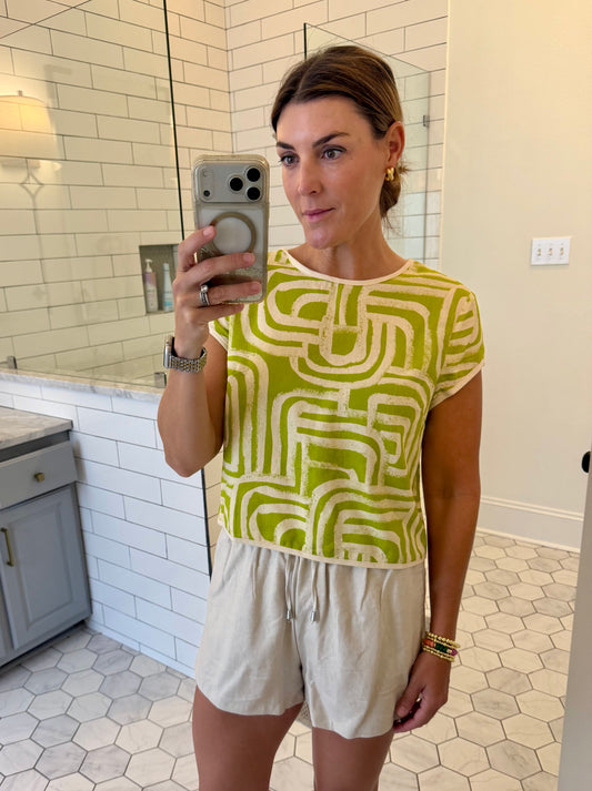 Matcha Maze Top