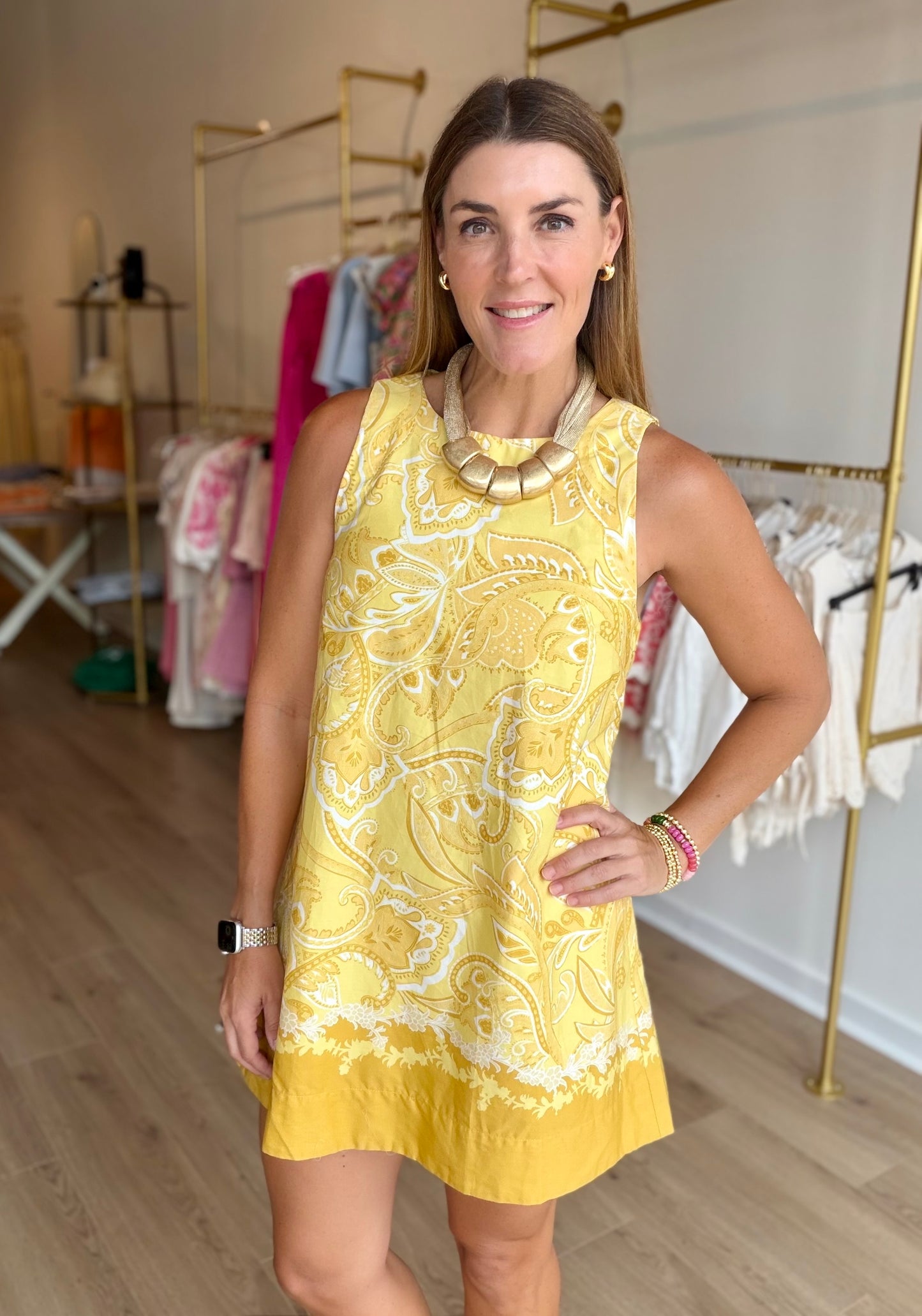 Yellow Paisley Shift