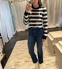 Striped Sequin Sweater