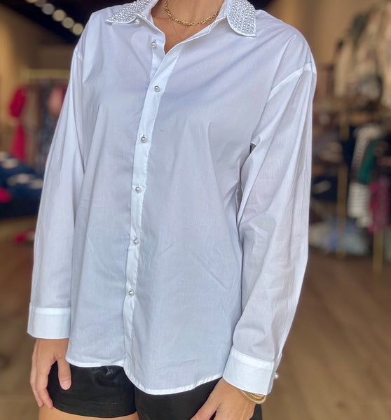 pearl button down