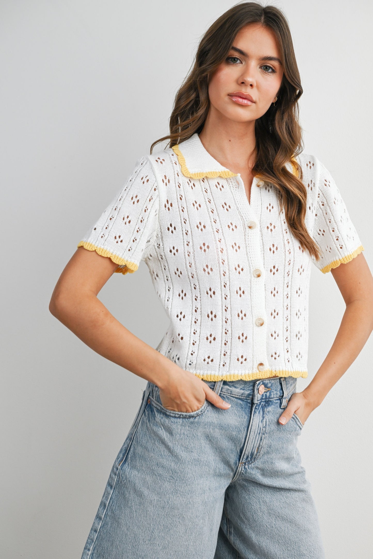 Ponder Pointelle Top