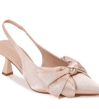 Satin Bow Pump