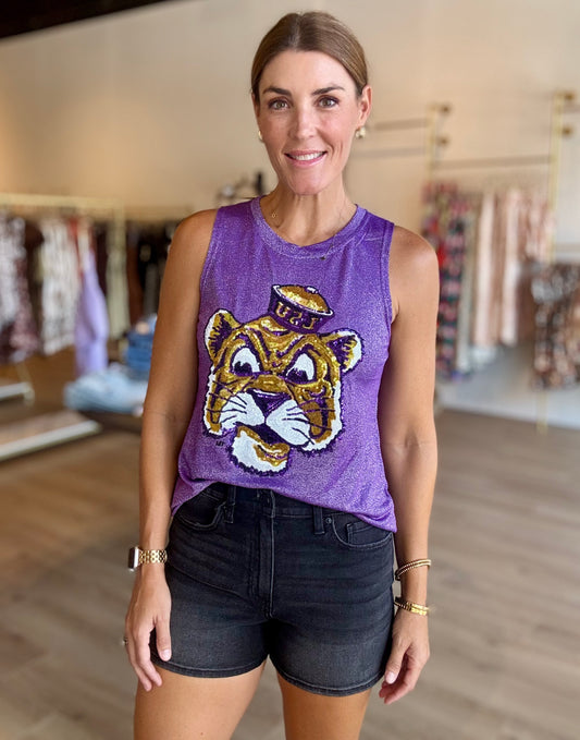 LSU Glitter Tank