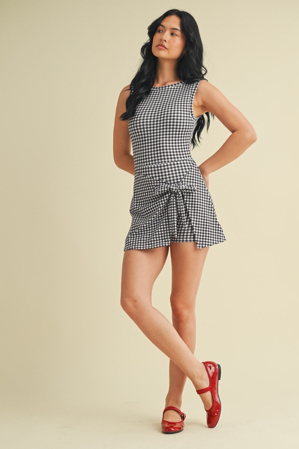 Gingham Wrap Romper