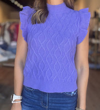 Ruffle Textured Louisiana Sweater