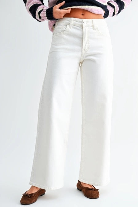 Cream Corduroy Denim