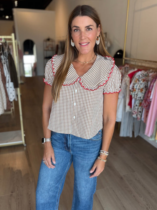Peter Gingham Blouse