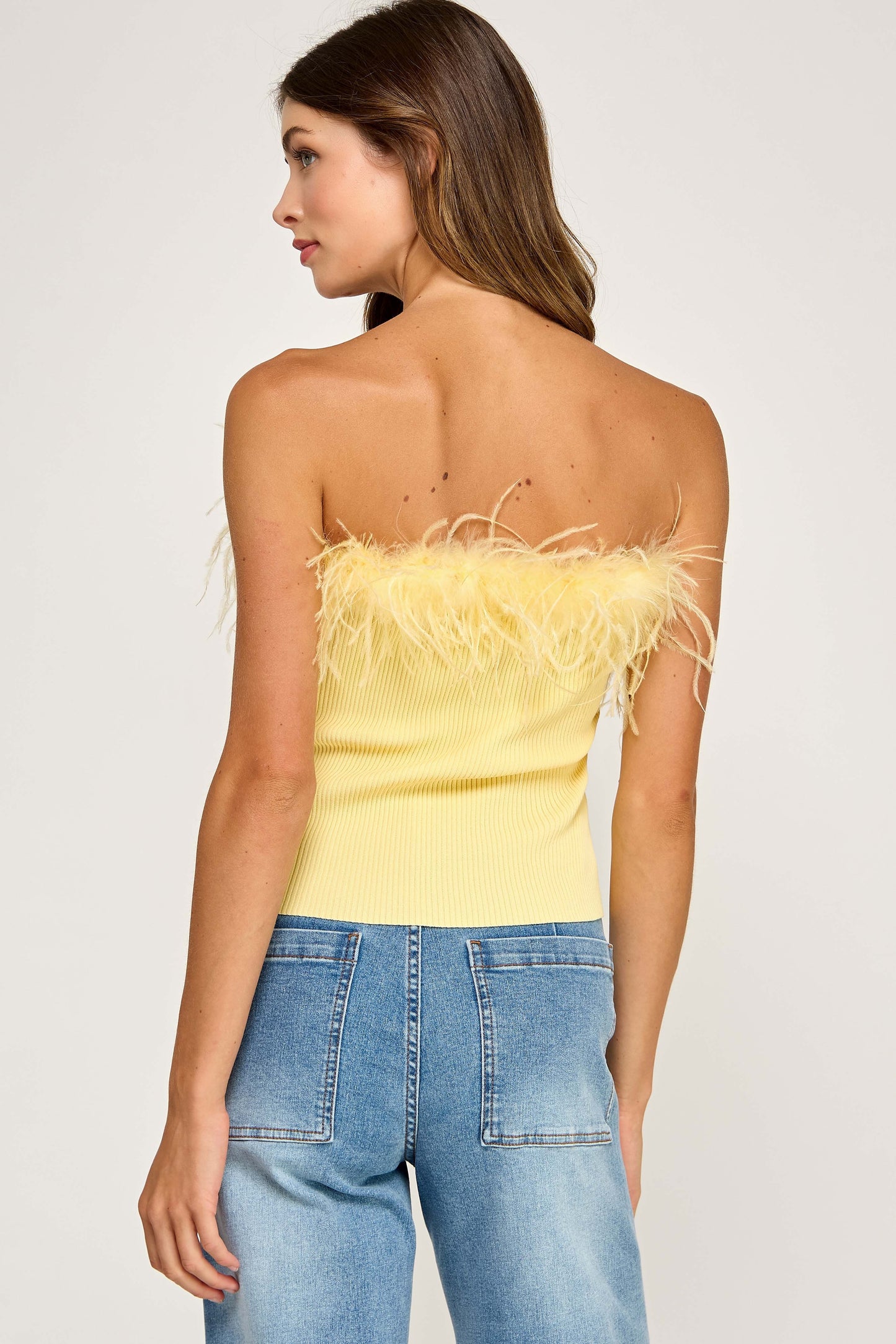 Feather Mardi Strapless