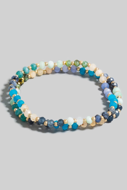 Faceted Blue Bracelet
