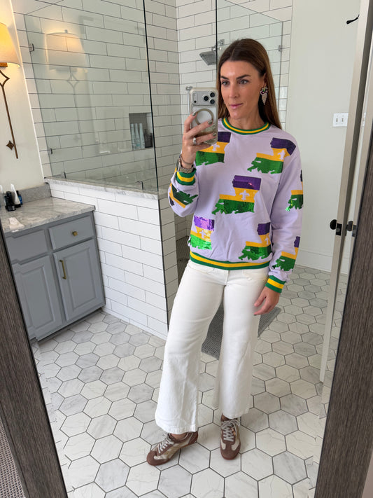 Sequin Strip Sweater