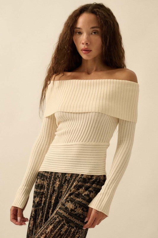 Ribbed OTS Sweater