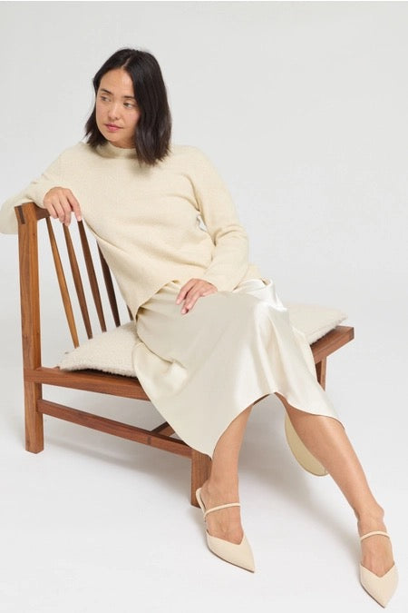 Knit Mix Midi Dress