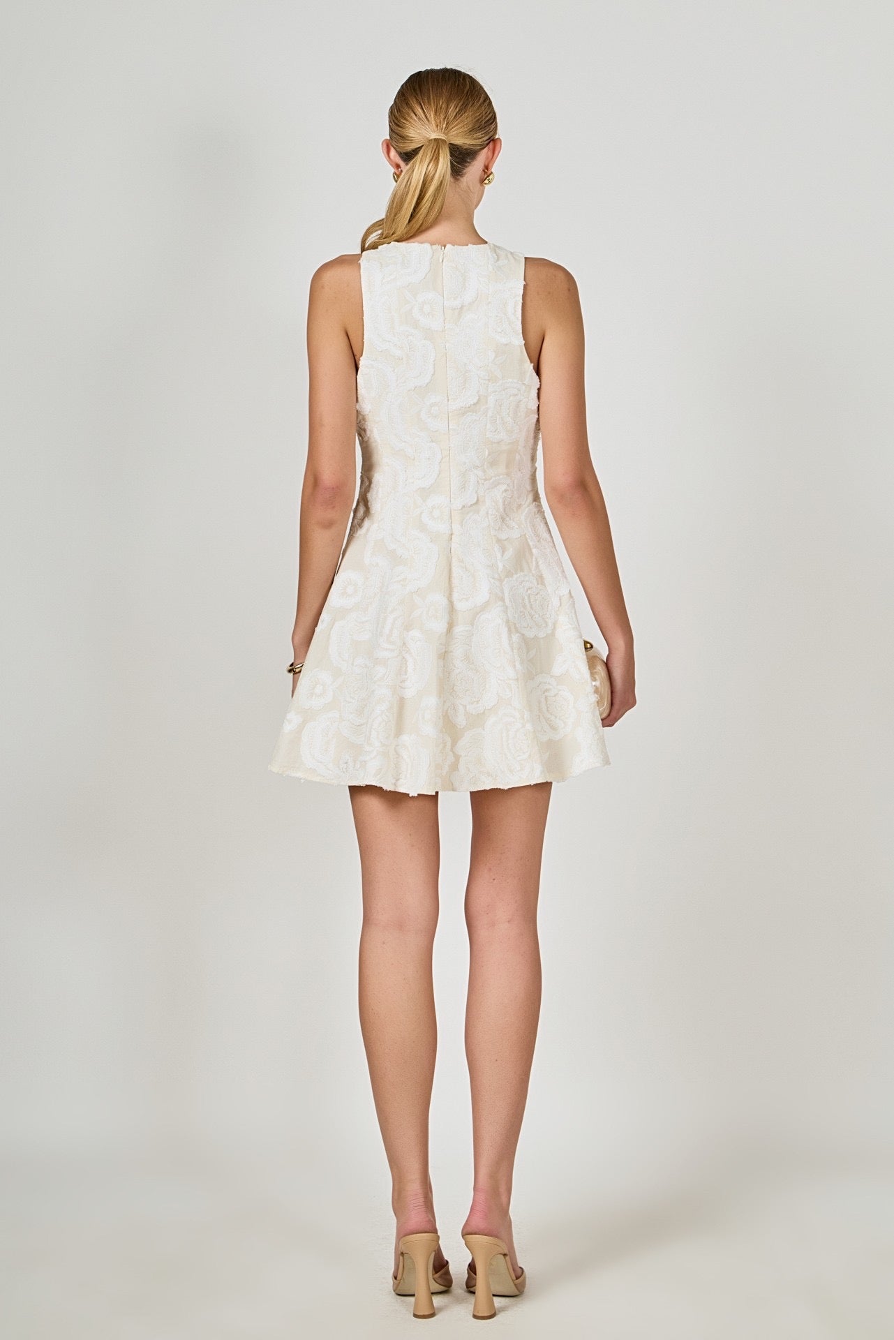 Cream Florals Dress