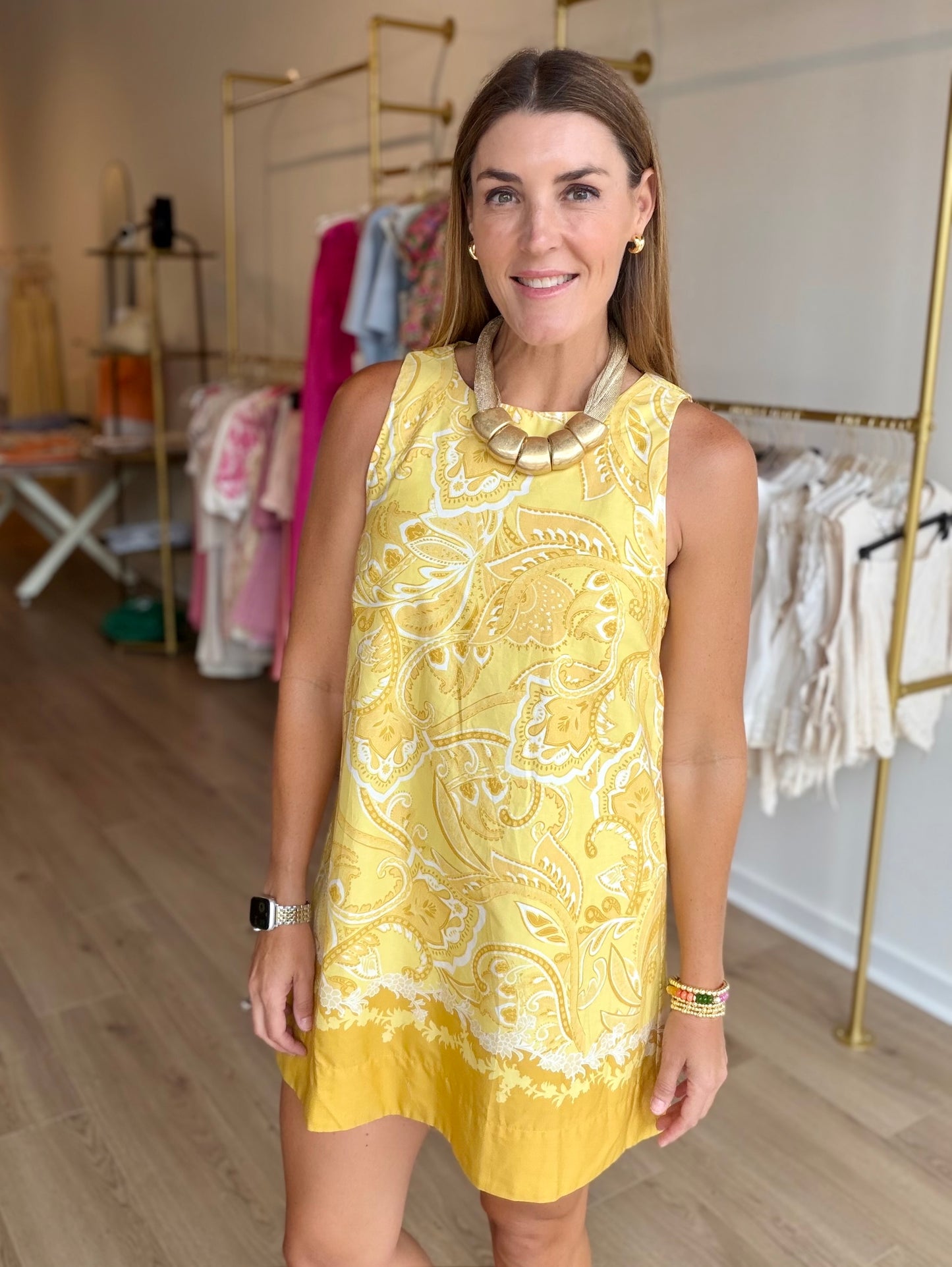 Yellow Paisley Shift