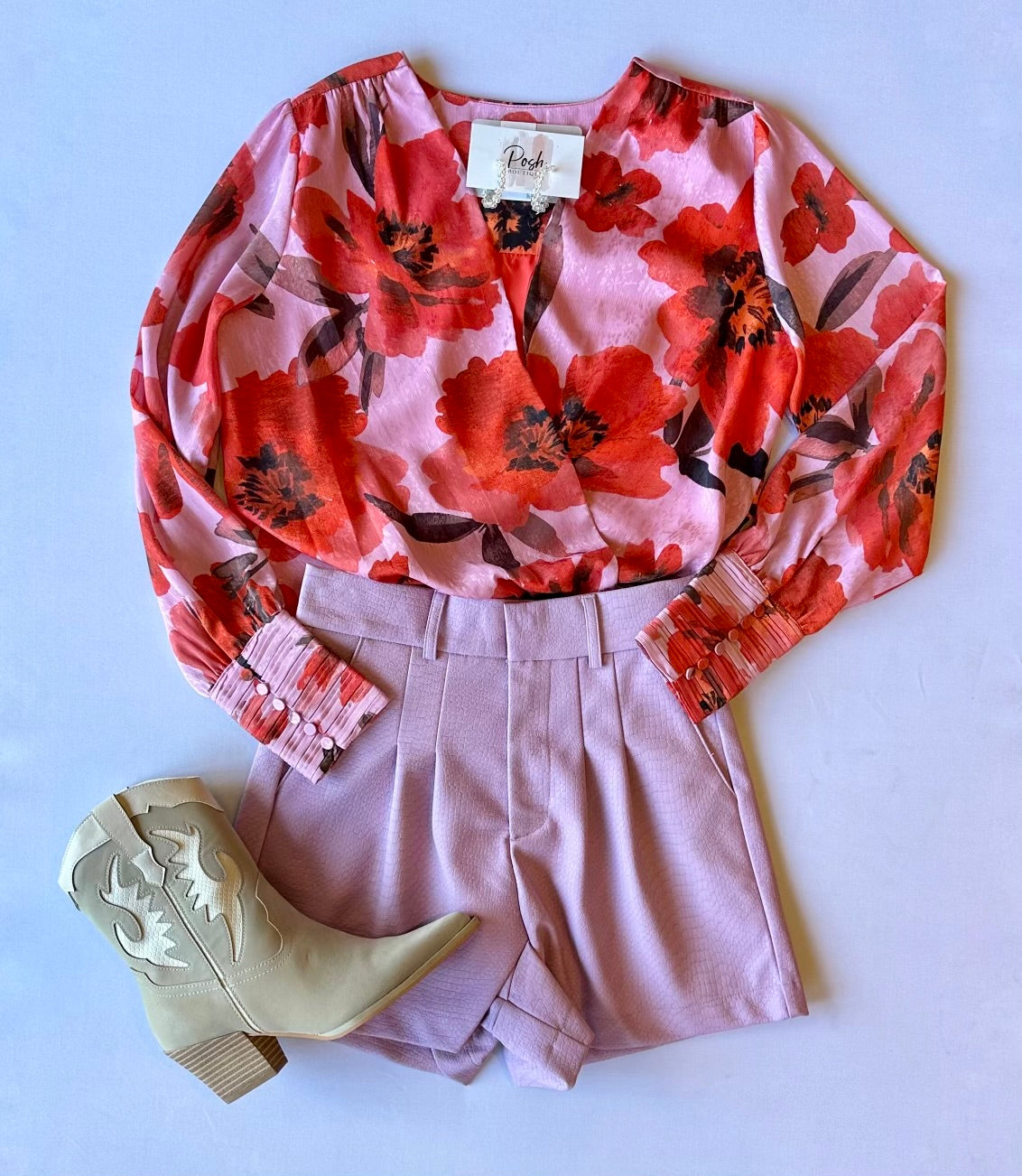 pretty in pink floral bodysuit
