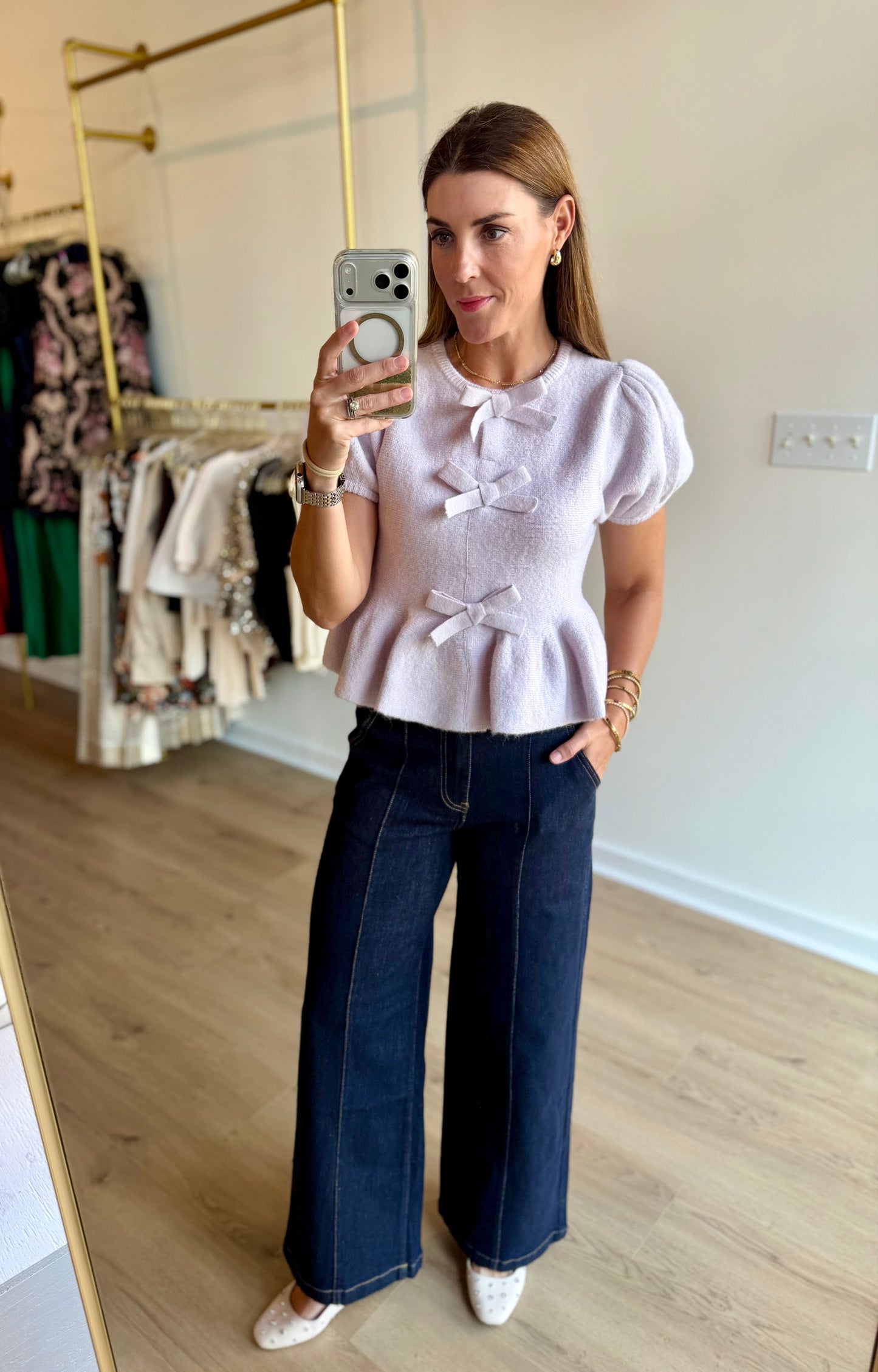 Lavender Puff Sweater