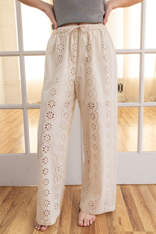Eyelet Natural Pant