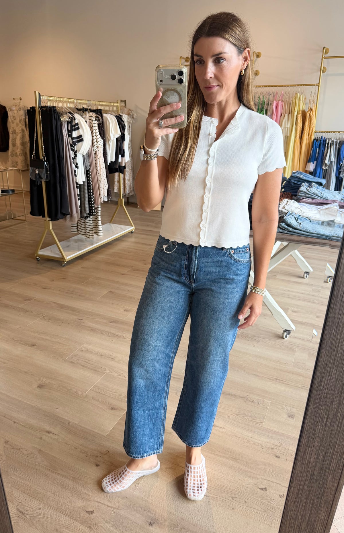 Scallop Short Cardi