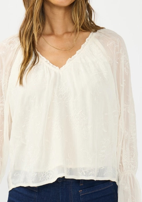 Ivory Flowing Blouse