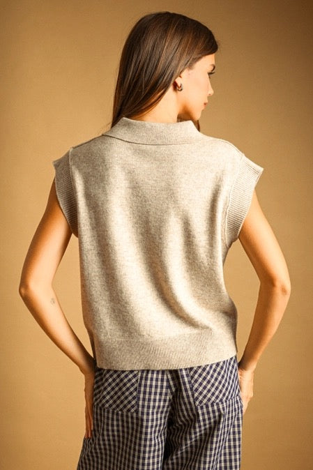 Oat Polo Sweater