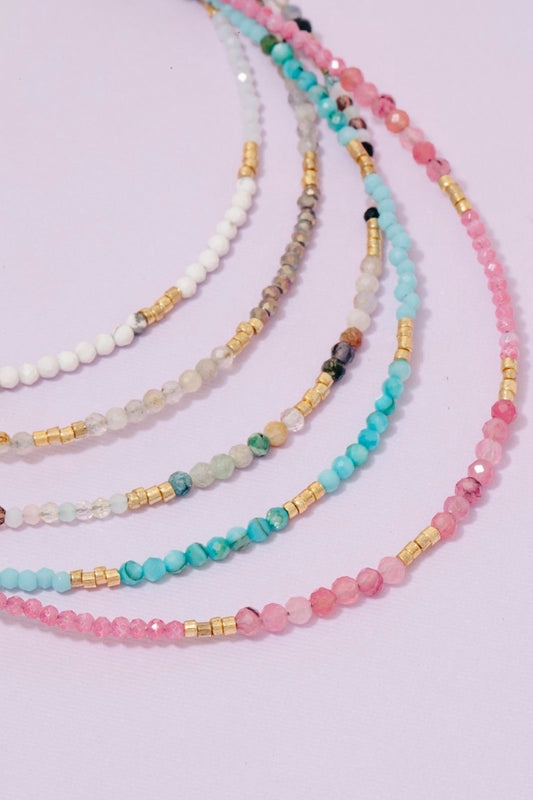 Precious Mixed Stone Necklace