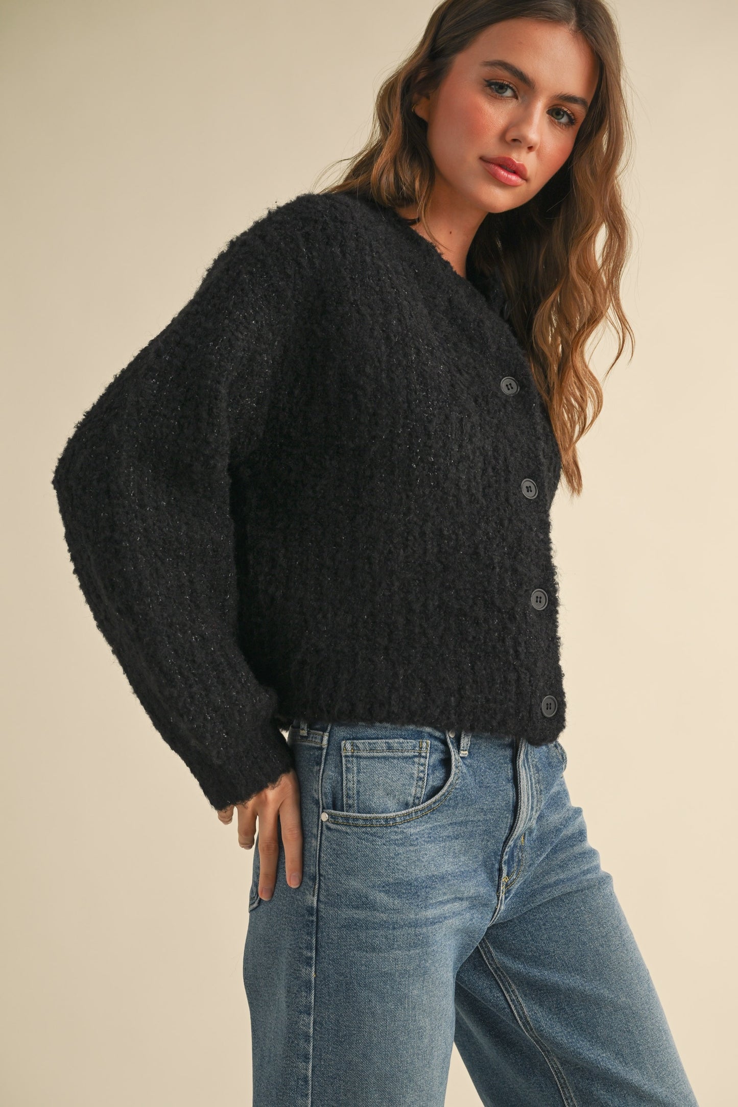 Round Neck Cozy Cardi
