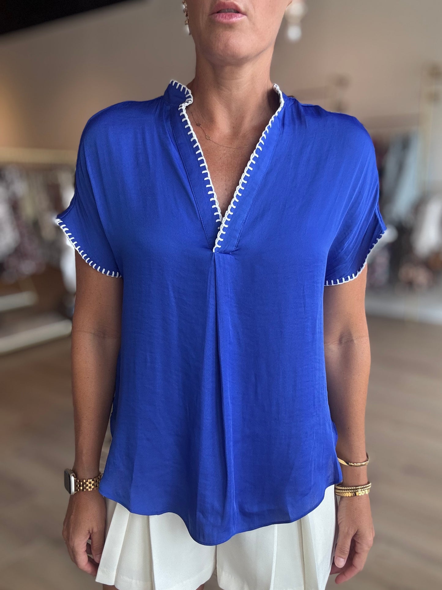 Capri Blue Blouse