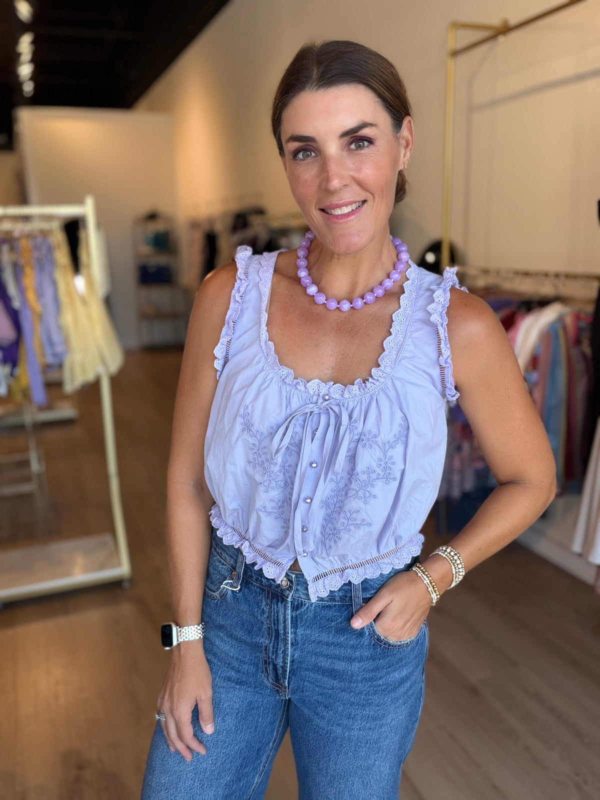 Angie Button Blouse