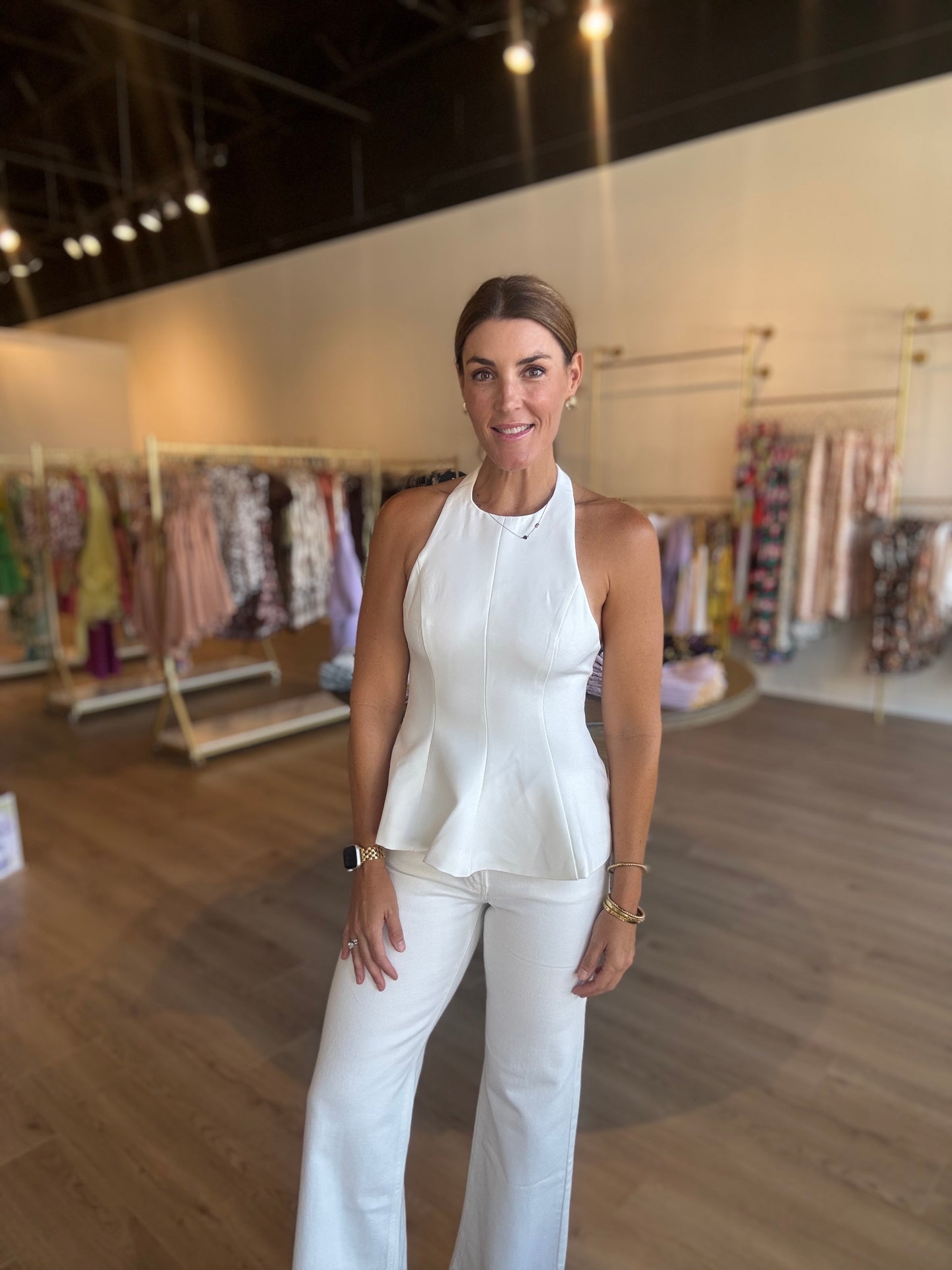 Sculpted Peplum Blouse