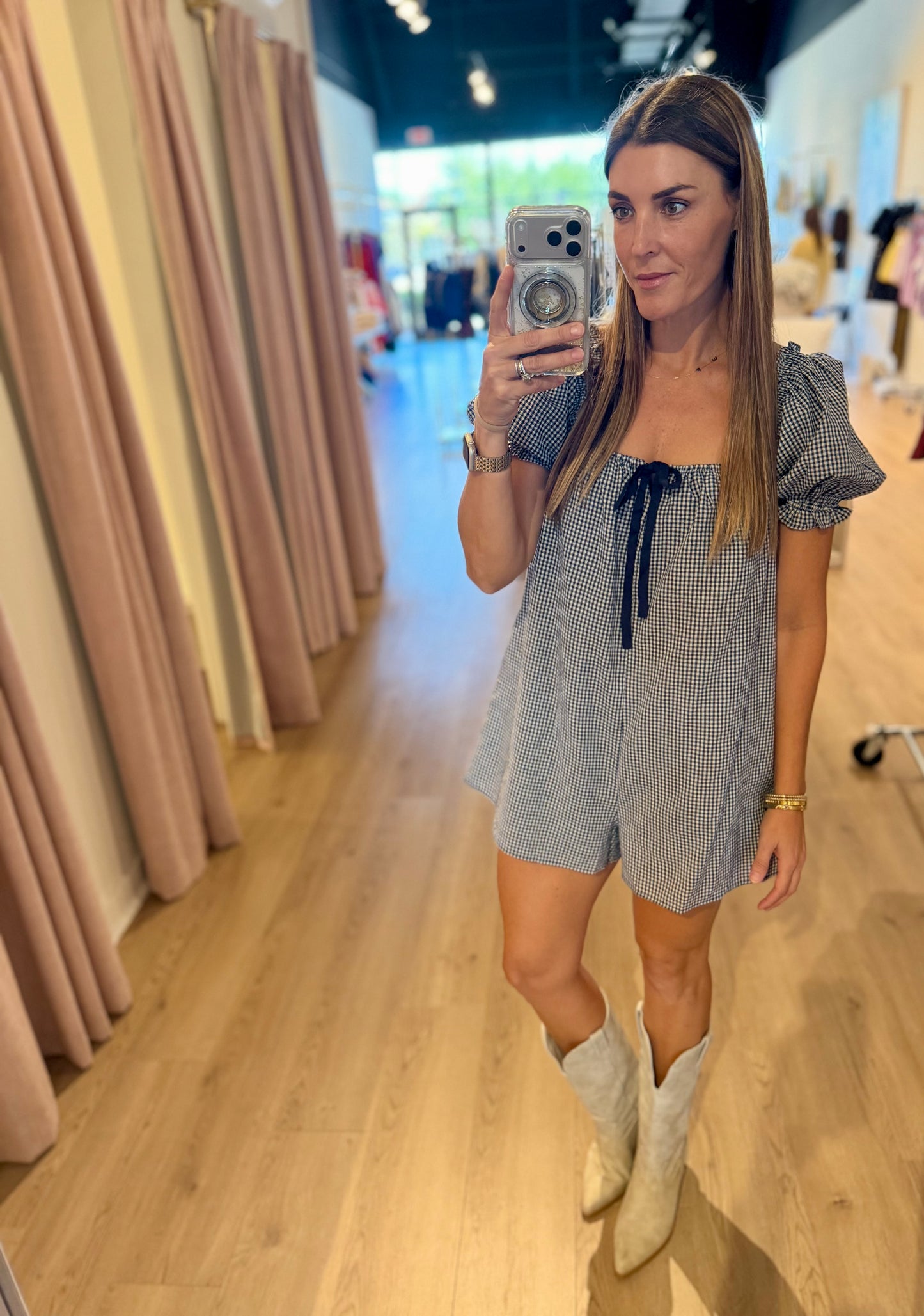 Gingham Girls Romper