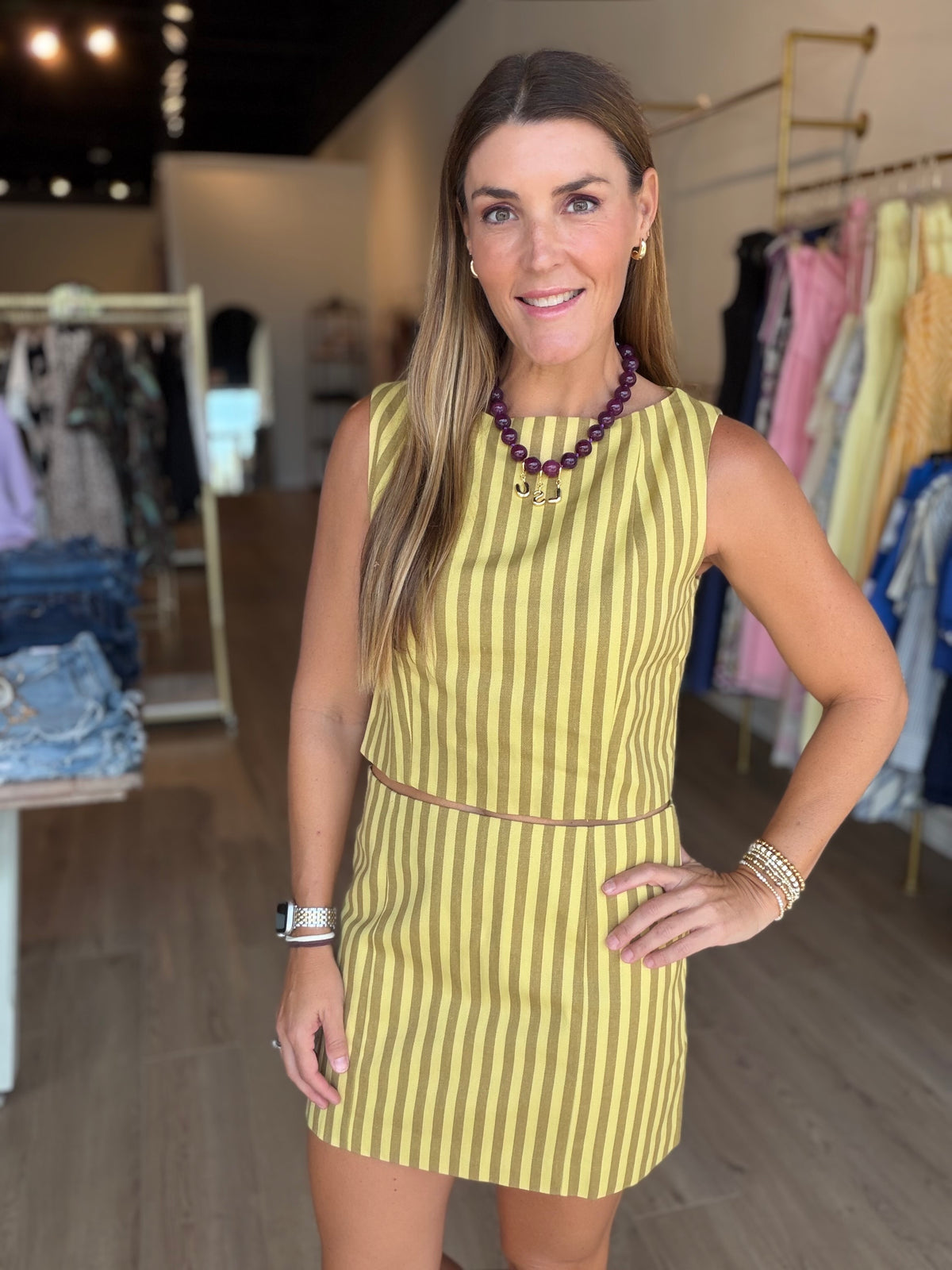 Amara Stripe Skirt