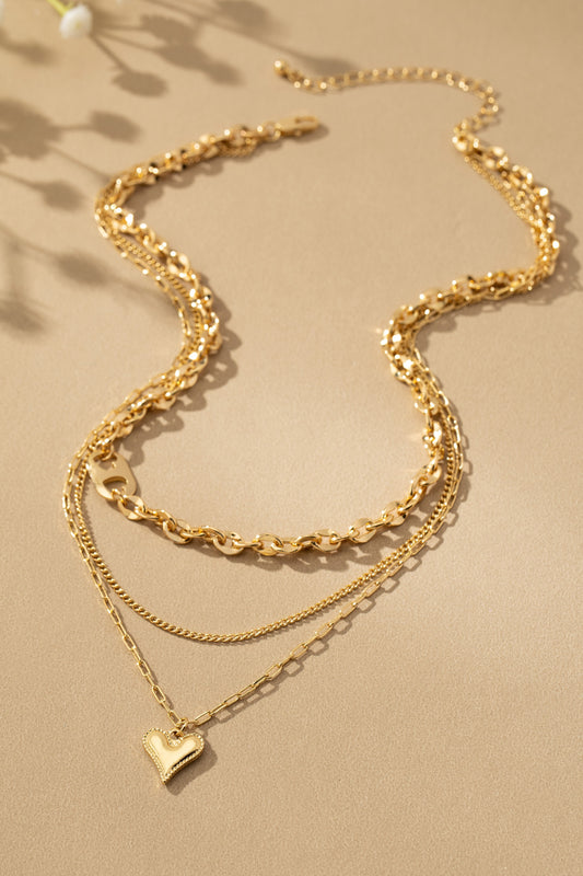3 Layer Heart Necklace