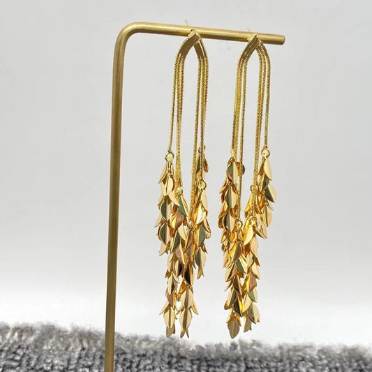 18k Plated Leaf Drops