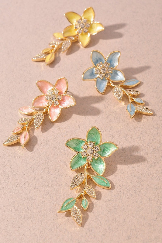 Enamel Floral Drops