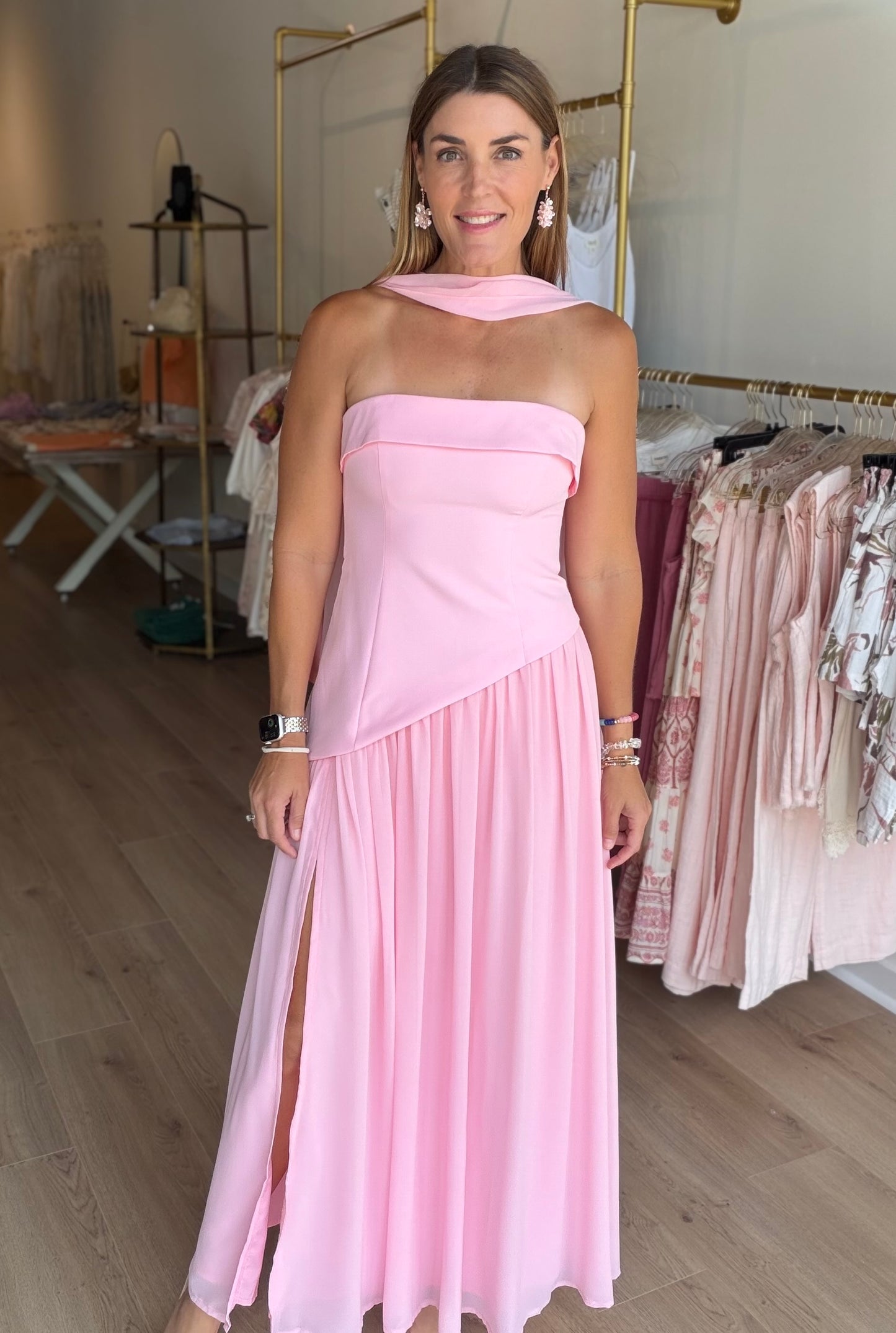 Romantic Strapless Midi