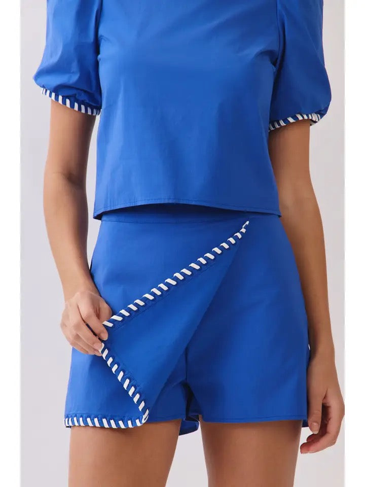 Contrast Whip Skort