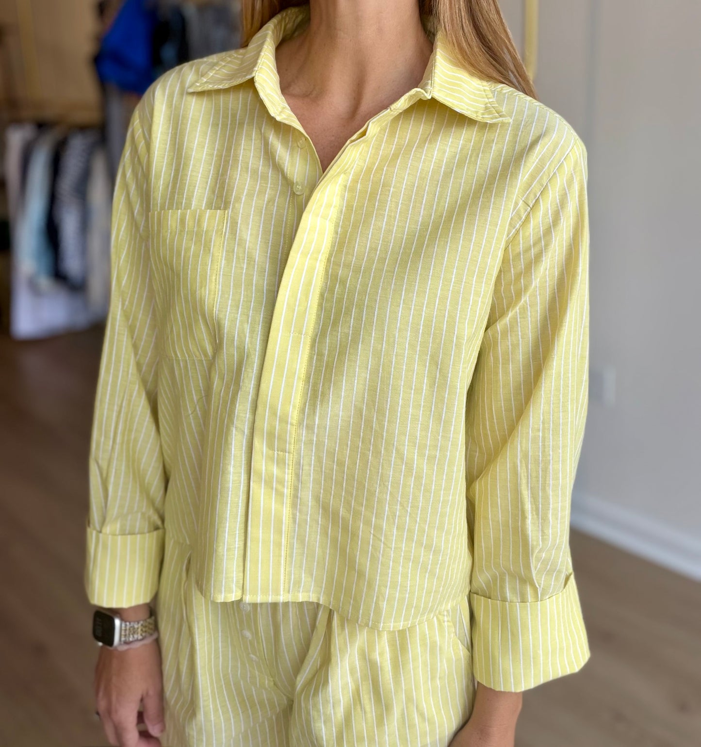 Kyle Crop Button Up