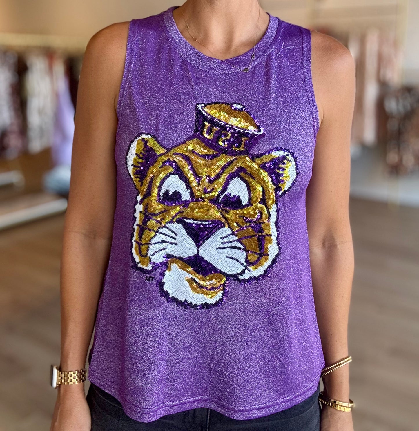 LSU Glitter Tank
