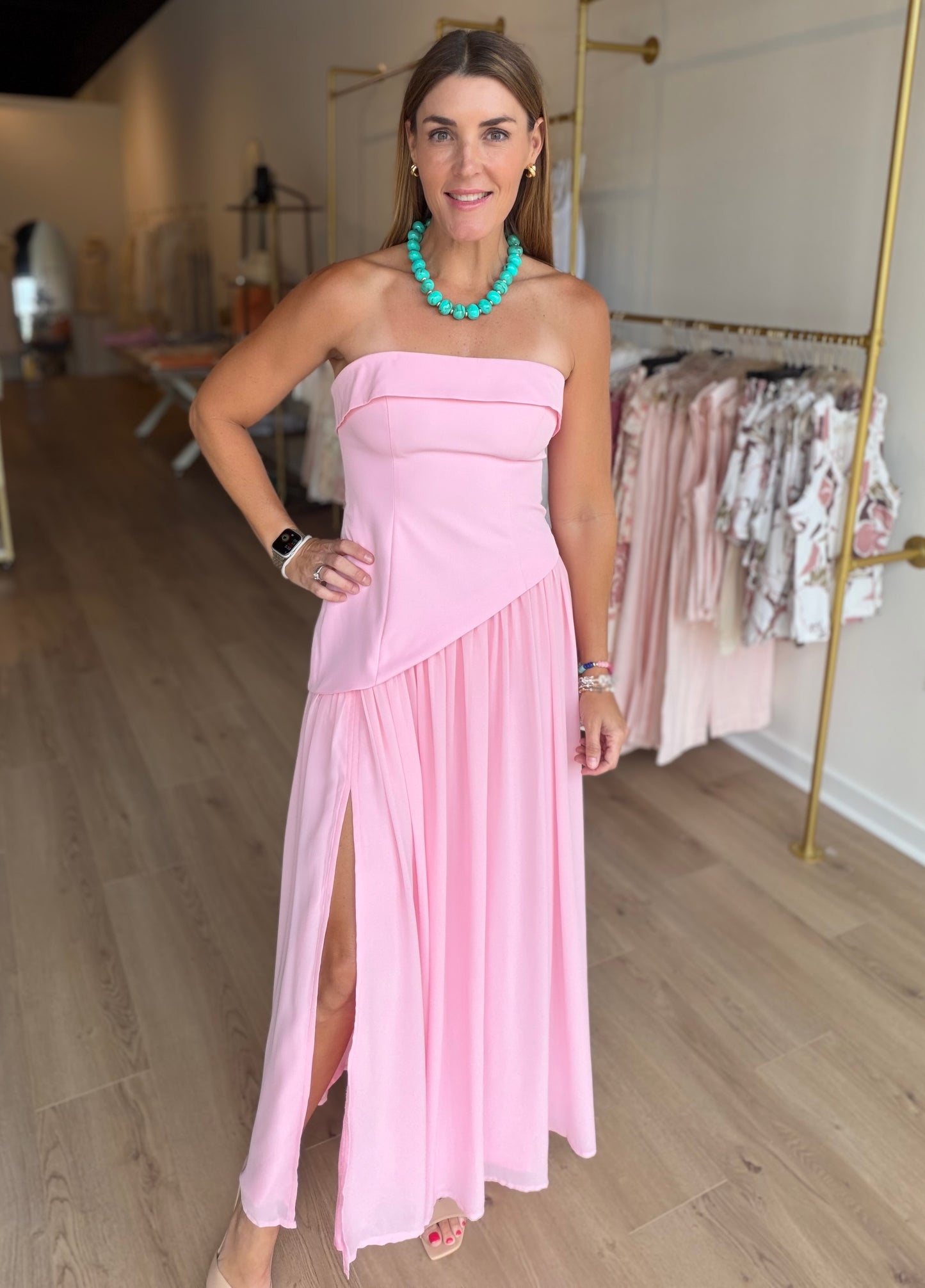 Romantic Strapless Midi