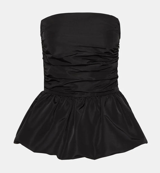 Bubble Hem Taffeta Top