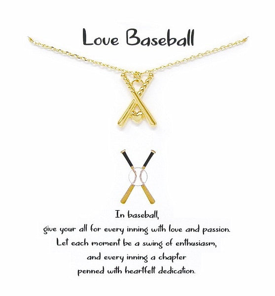 Love Baseball Necklace